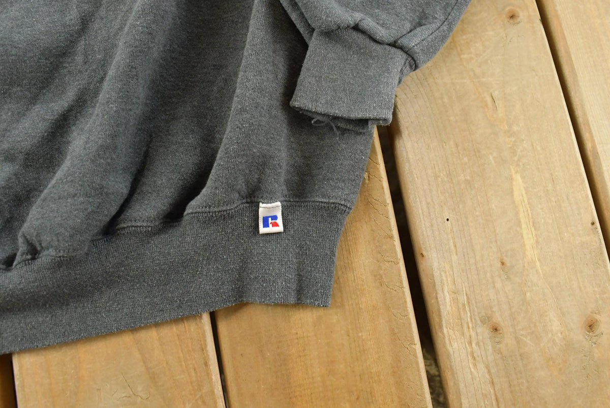 Vintage 1990s Russell Athletics Dark Gray Blank Crewneck Sweatshirt Men's XL from propervintagecanada