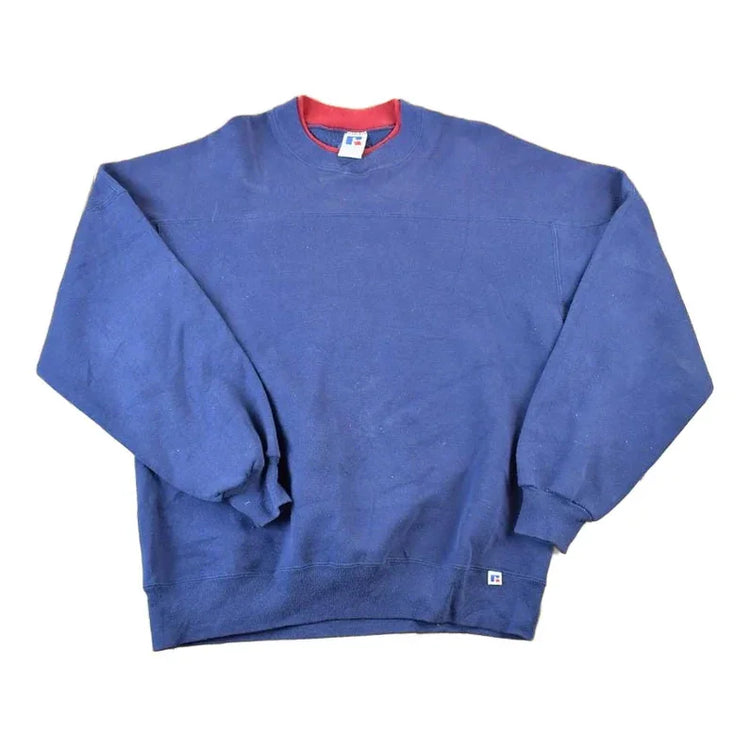 Vintage 1990s Russell Athletics Double Collar Blank Crewneck Sweatshirt Men's XL from propervintagecanada