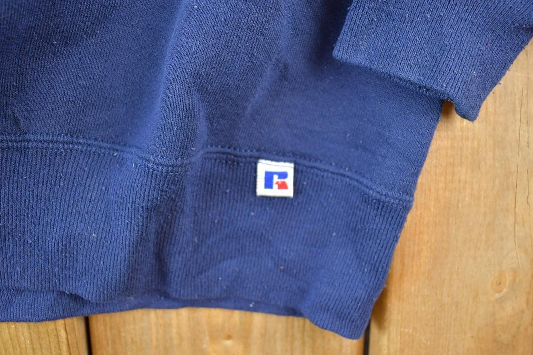 Vintage 1990s Russell Athletics Double Collar Blank Crewneck Sweatshirt Men's XL from propervintagecanada