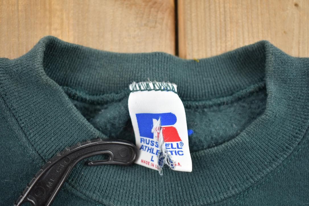 Vintage 1990s Russell Athletics Embroidered Crewneck Sweatshirt Men's Large from propervintagecanada