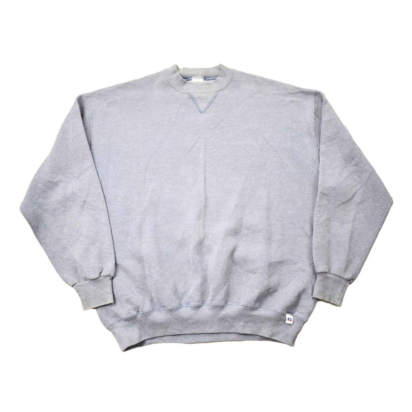 Vintage 1990s Russell Athletics Grey Blank Crewneck Sweatshirt Men's Large from propervintagecanada