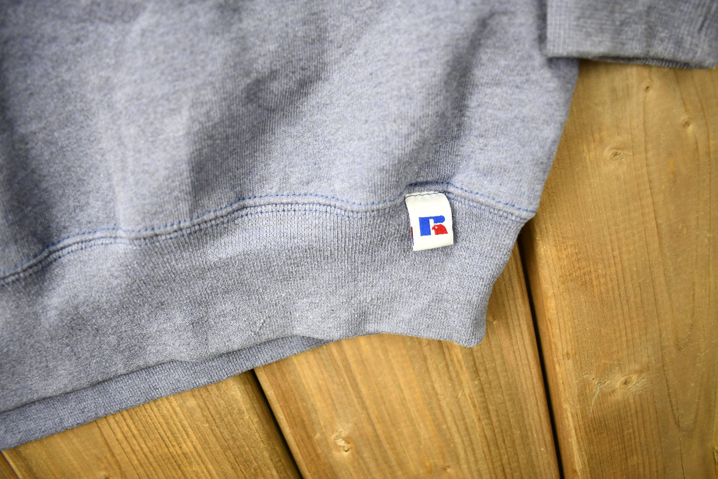Vintage 1990s Russell Athletics Grey Blank Crewneck Sweatshirt Men's Large from propervintagecanada