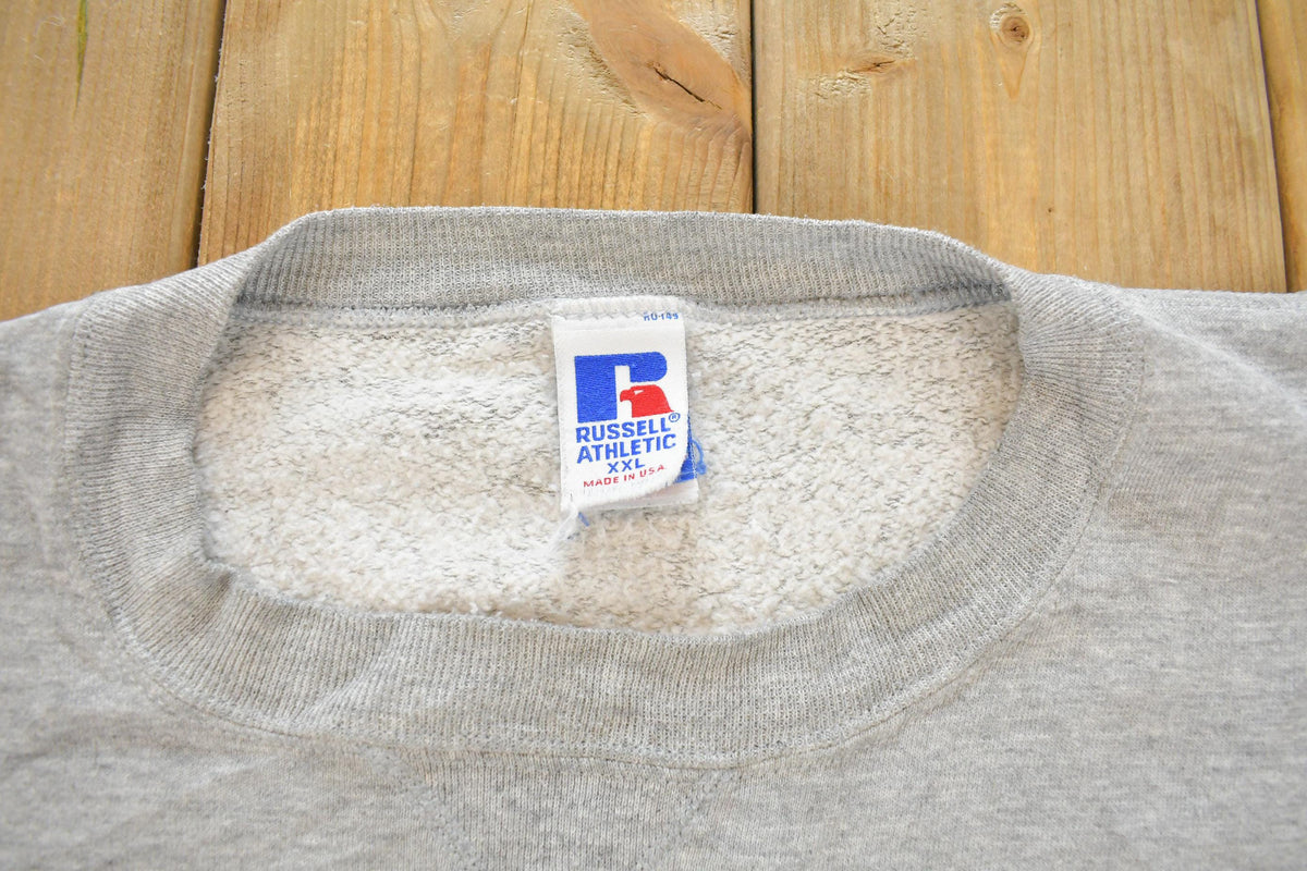 Vintage 1990s Russell Blank Heather Gray Crewneck Sweatshirt Men's 2XL / Essentials / Athleisure / 90s Streetwear / Made In USA / Layering from propervintagecanada