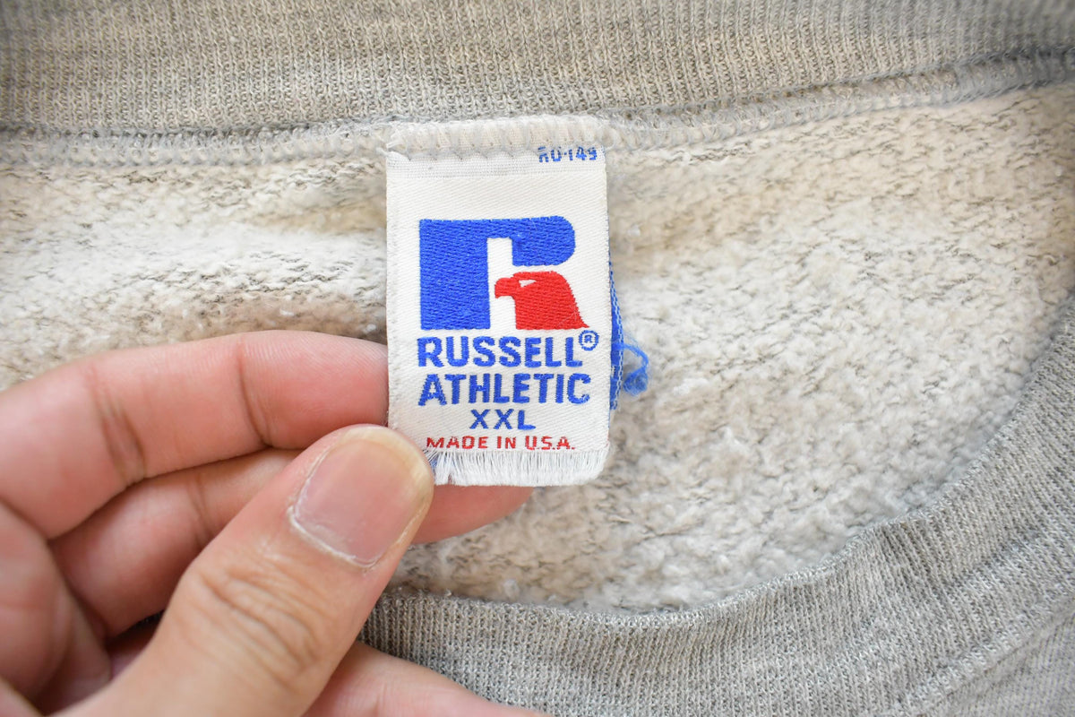 Vintage 1990s Russell Blank Heather Gray Crewneck Sweatshirt Men's 2XL / Essentials / Athleisure / 90s Streetwear / Made In USA / Layering from propervintagecanada