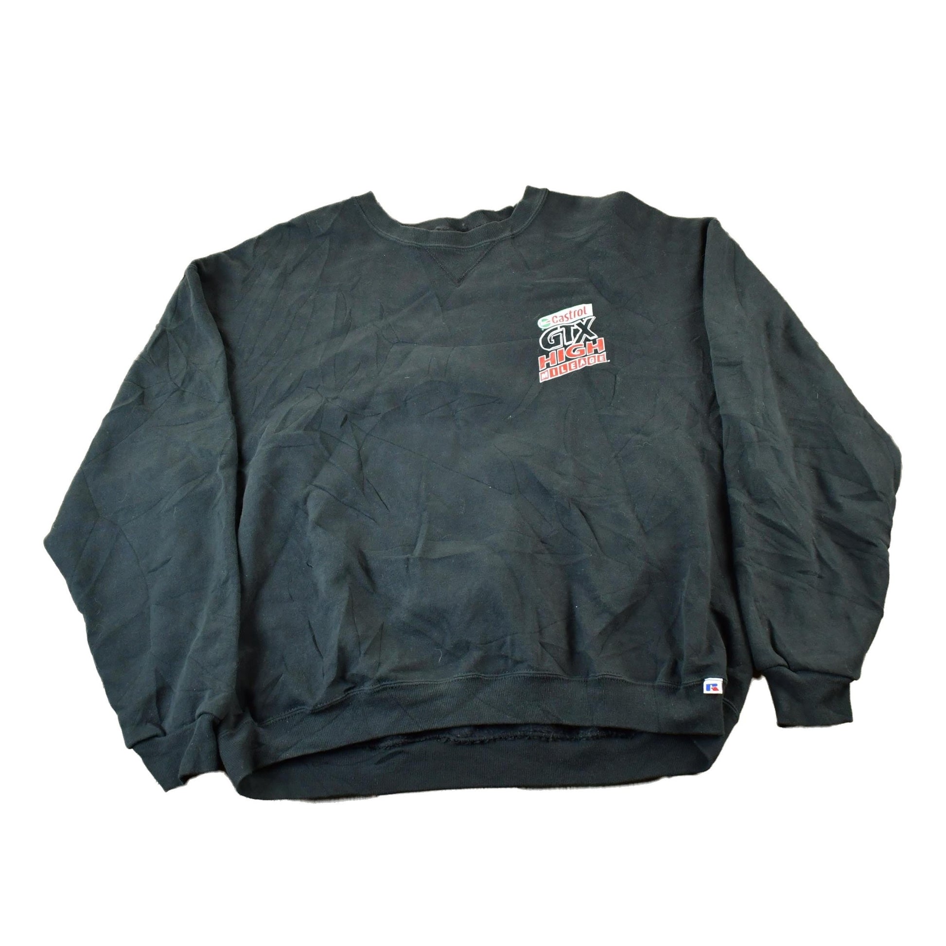 Vintage 1990s Russell Castrol Crewneck Sweatshirt Men's XL from propervintagecanada