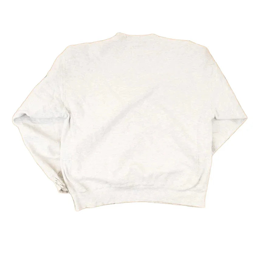 Vintage 1990s Russell Pro Cotton Dells Boat Co Heavyweight Crossgrain Crewneck Sweatshirt Men's L from propervintagecanada