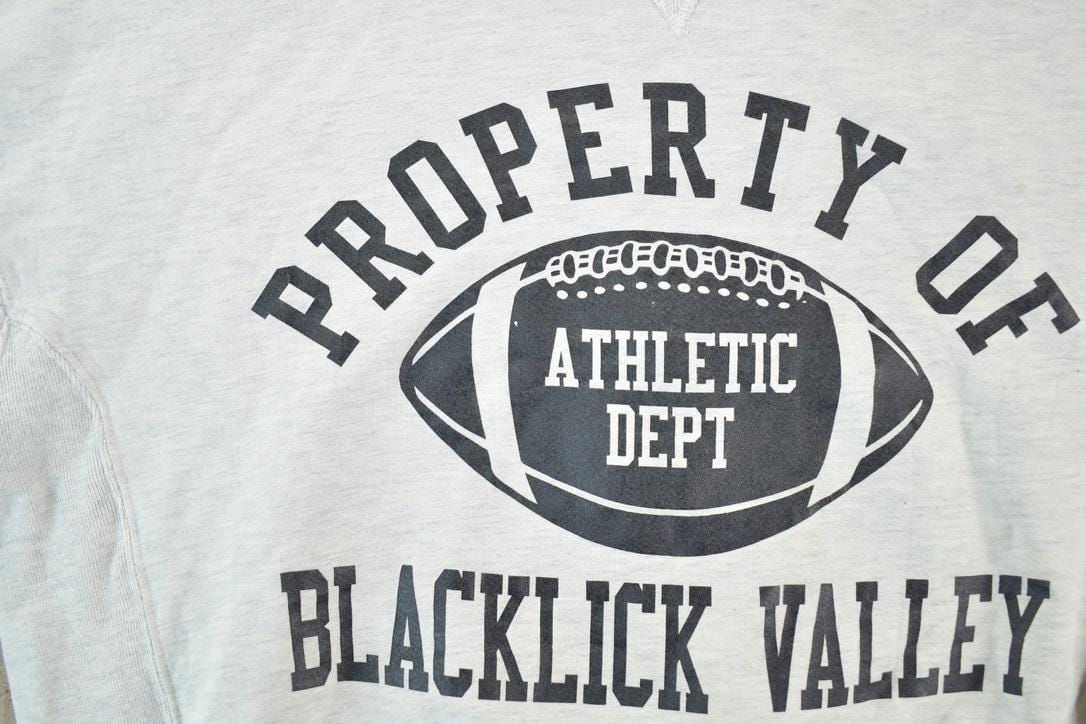 Vintage 1990s Russell Pro Cotton Property Of Blacklick Valley Football Cross Grain University Crewneck Mens XL from propervintagecanada