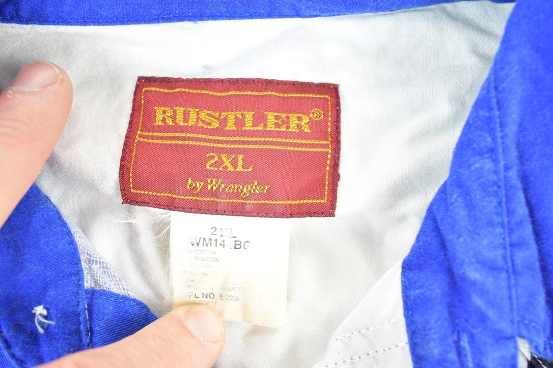 Vintage 1990s Rustler By Wrangler Western Style Button Up Shirt Men's XXL from propervintagecanada