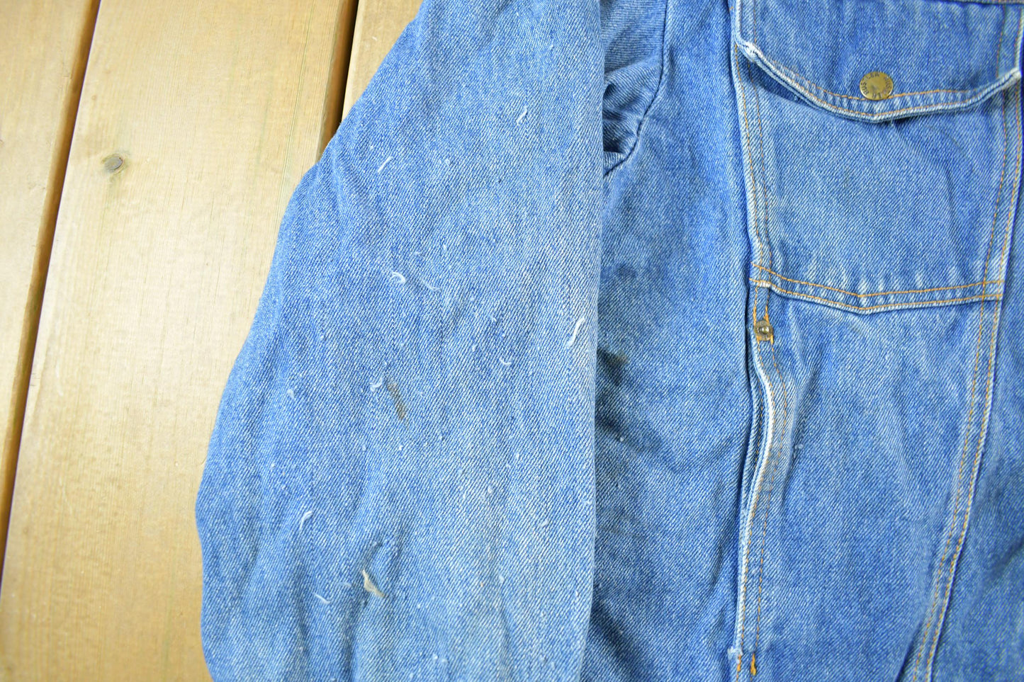 Vintage 1990s Rustler Denim Jean Trucker Jacket Men's Large from propervintagecanada