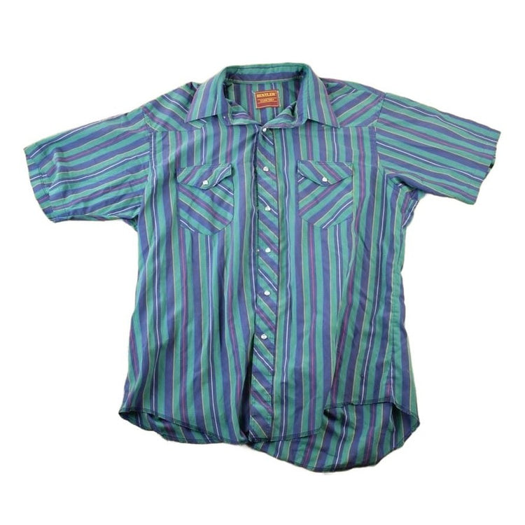 Vintage 1990s Rustler X Long Tails Button Up Western Style Shirt Men's Large from propervintagecanada