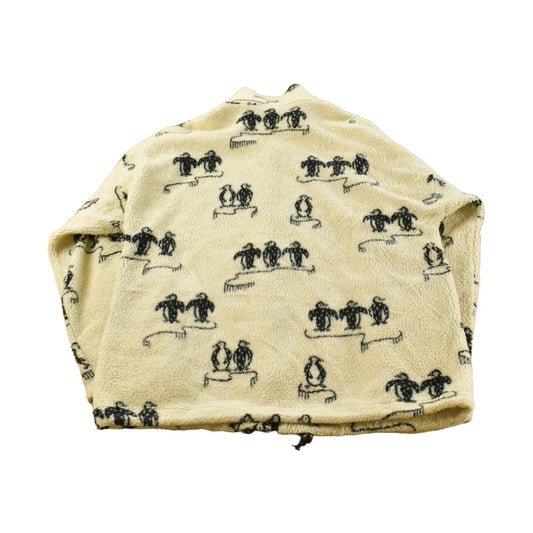 Vintage 1990s S.K. Pepper Penguin Fleece Sweater ��� All Over Print Outdoorsman Made in USA from propervintagecanada