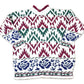 Vintage 1990s S Louis Knit Abstract Pattern Holiday Crewneck Sweater Mens XL from propervintagecanada