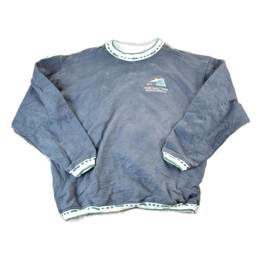 Vintage 1990s Sachs Harbour NT Igloo Heavyweight Crewneck Sweatshirt Mens L from propervintagecanada