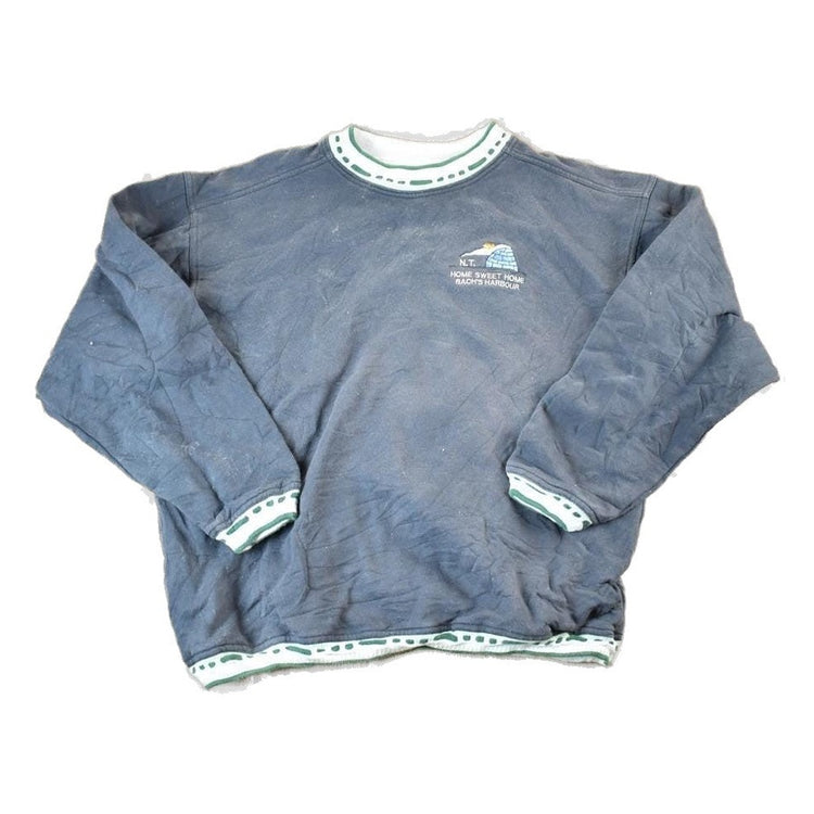 Vintage 1990s Sachs Harbour NT Igloo Heavyweight Crewneck Sweatshirt Mens L from propervintagecanada