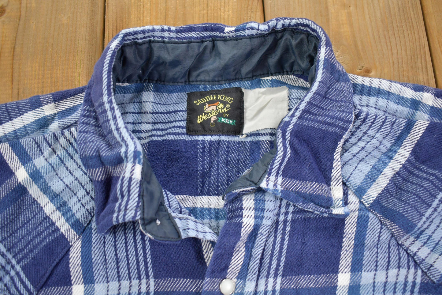 Vintage 1990s Saddle King Western Style Heavy Button Up Shirt Men's XL from propervintagecanada