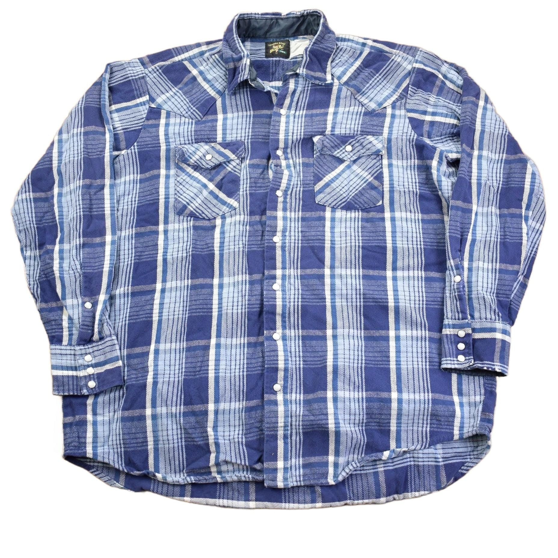 Vintage 1990s Saddle King Western Style Heavy Button Up Shirt Men's XL from propervintagecanada