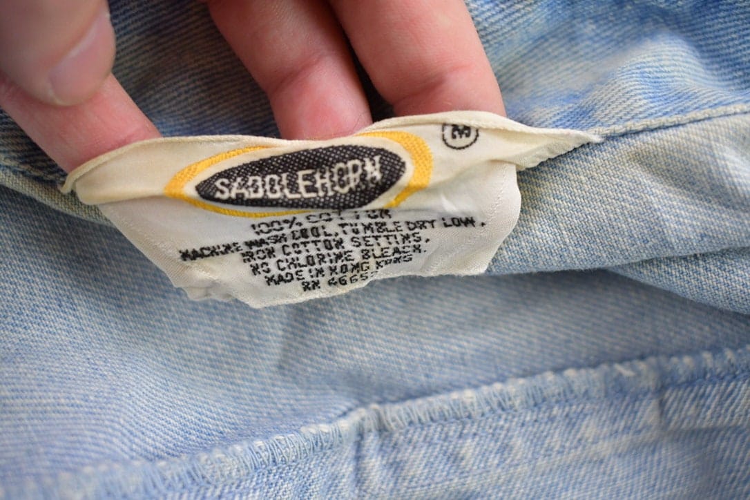 Vintage 1990s Saddlehorn Jean Button Up Shirt Men's Medium from propervintagecanada