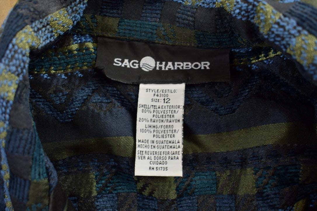 Vintage 1990s Sag Harbor All Over Print Blazer Women's M from propervintagecanada
