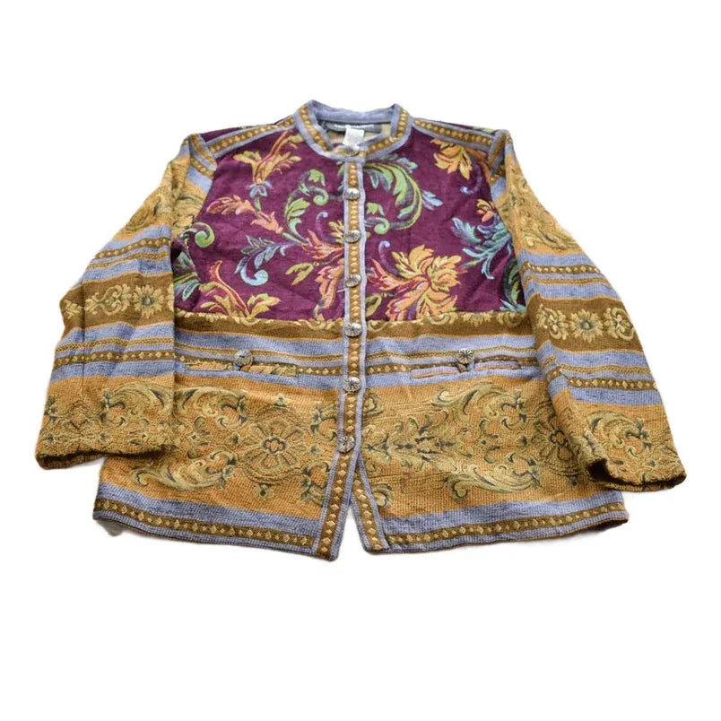 Vintage 1990s Sag Harbor Floral Tapestry Button Up Women's Small from propervintagecanada