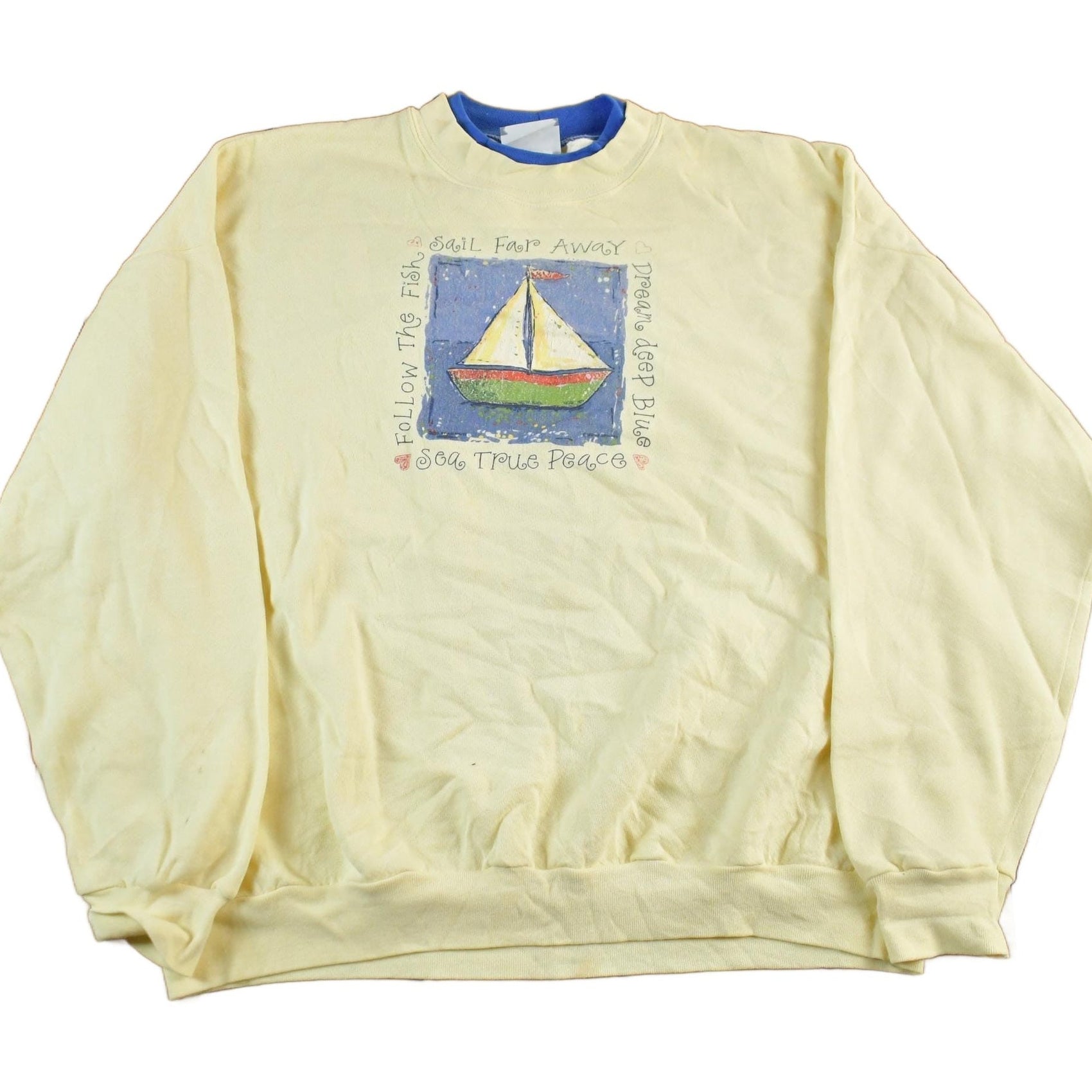Vintage 1990s Sailing Crewneck Sweatshirt Men's 2XL from propervintagecanada