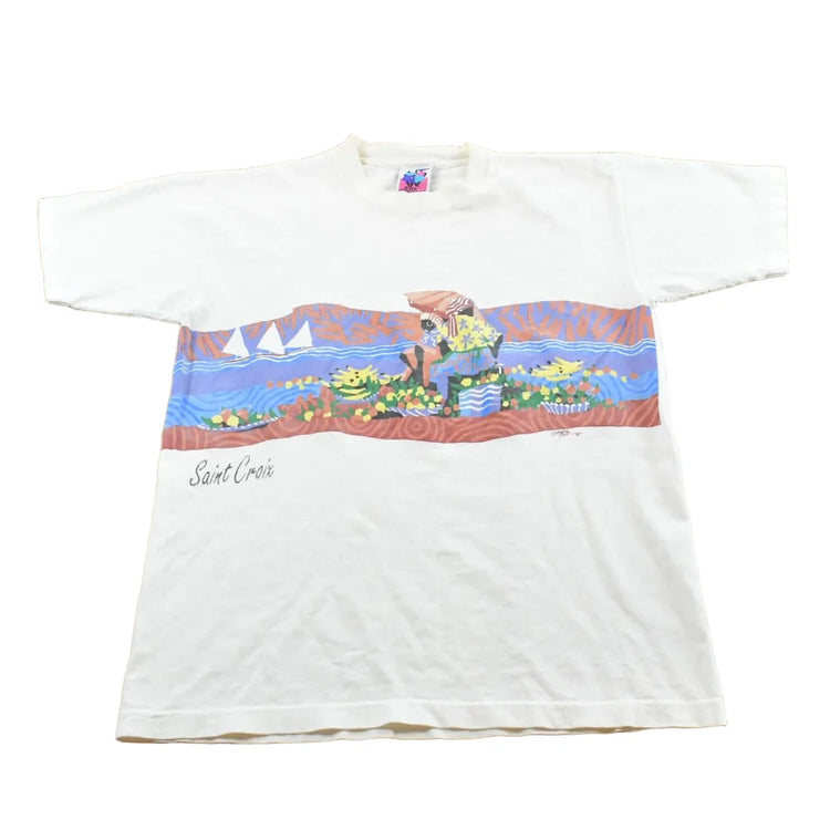 Vintage 1990s Saint Croix US Virgin Islands Souvenir Travel T-Shirt Mens M from propervintagecanada