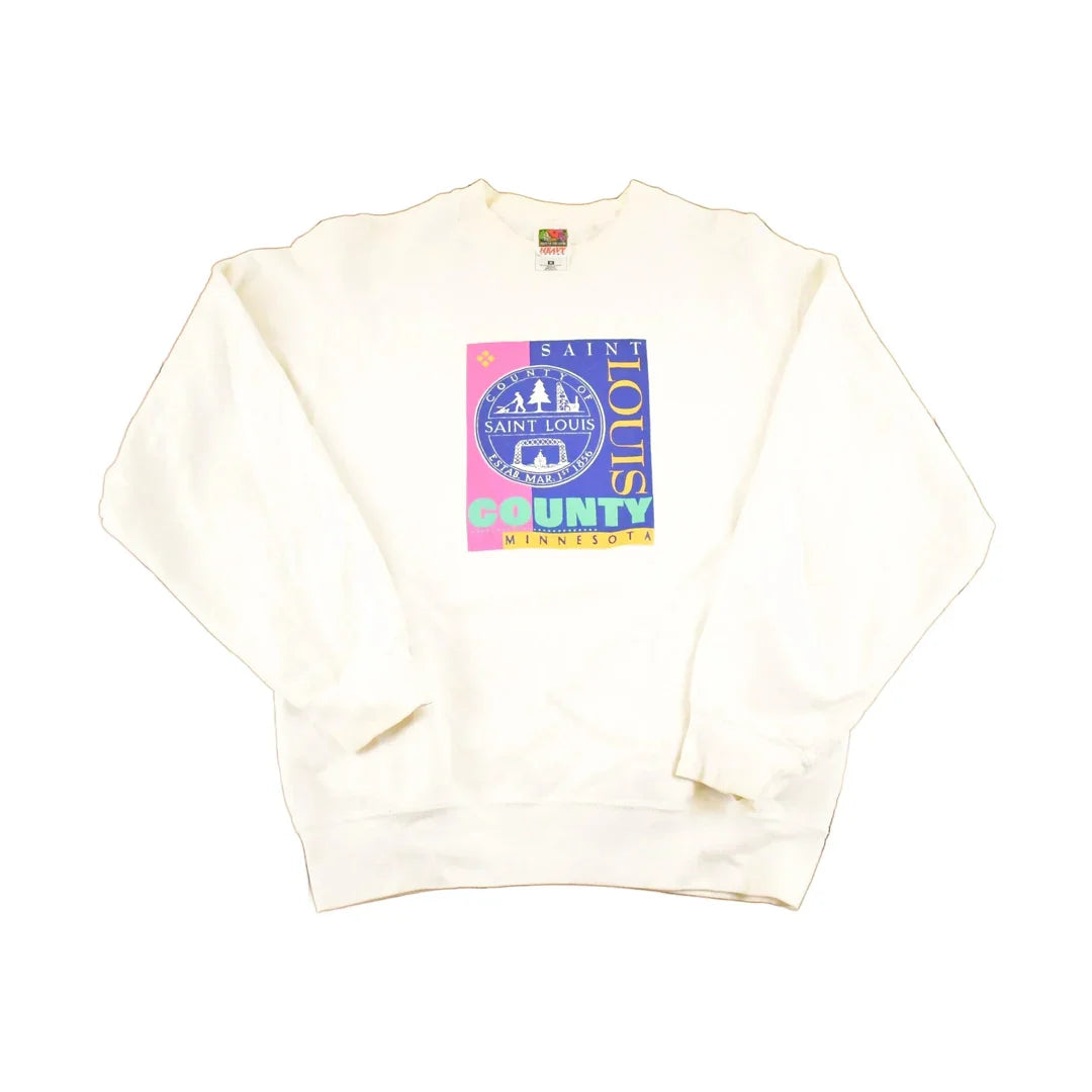Vintage 1990s Saint Louis County Minnesota Souvenir Crewneck Sweatshirt Men's M from propervintagecanada