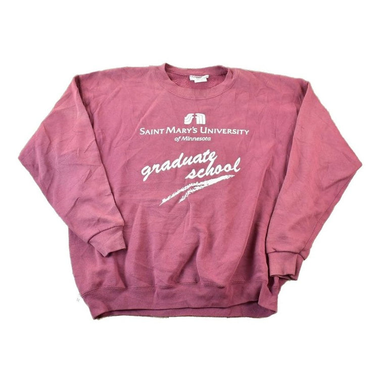 Vintage 1990s Saint Mary's University Graduate School Crewneck Made In USA Men's XL from propervintagecanada