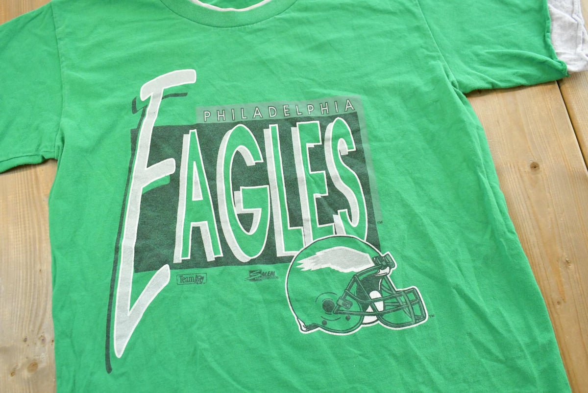 Vintage 1990s Salem Philadelphia Eagles NFL Double Sleeve T-Shirt Men's M from propervintagecanada