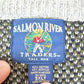 Vintage 1990s Salmon River Traders Tall Man Knit Abstract Pattern Cardigan Sweater Mens XXXL from propervintagecanada