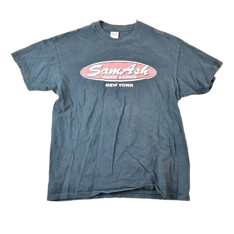 Vintage 1990s Sam Ash Music Stores New York Souvenir T-Shirt Mens L from propervintagecanada
