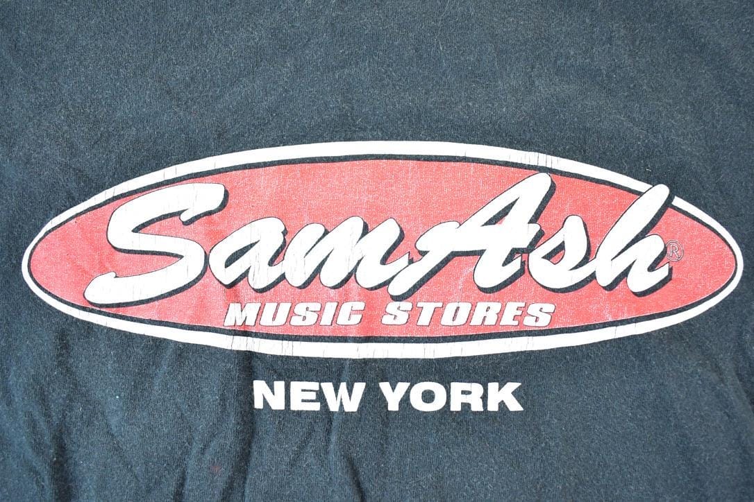 Vintage 1990s Sam Ash Music Stores New York Souvenir T-Shirt Mens L from propervintagecanada