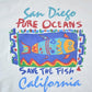 Vintage 1990s San Diego Save The Fish Souvenir Single Stitch Graphic Print T-Shirt Men's Large from propervintagecanada