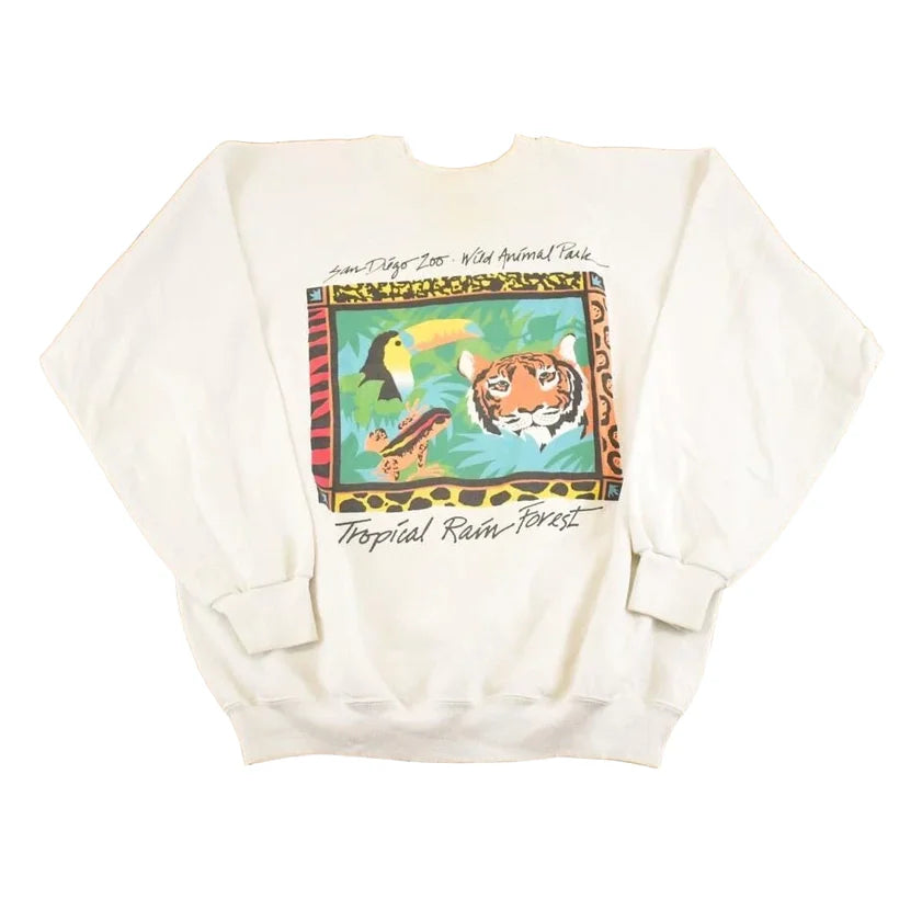 Vintage 1990s San Diego Zoo Souvenir Crewneck Sweatshirt Mens L from propervintagecanada