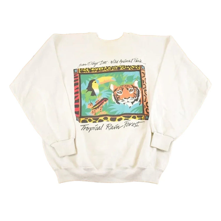 Vintage 1990s San Diego Zoo Souvenir Crewneck Sweatshirt Mens L from propervintagecanada