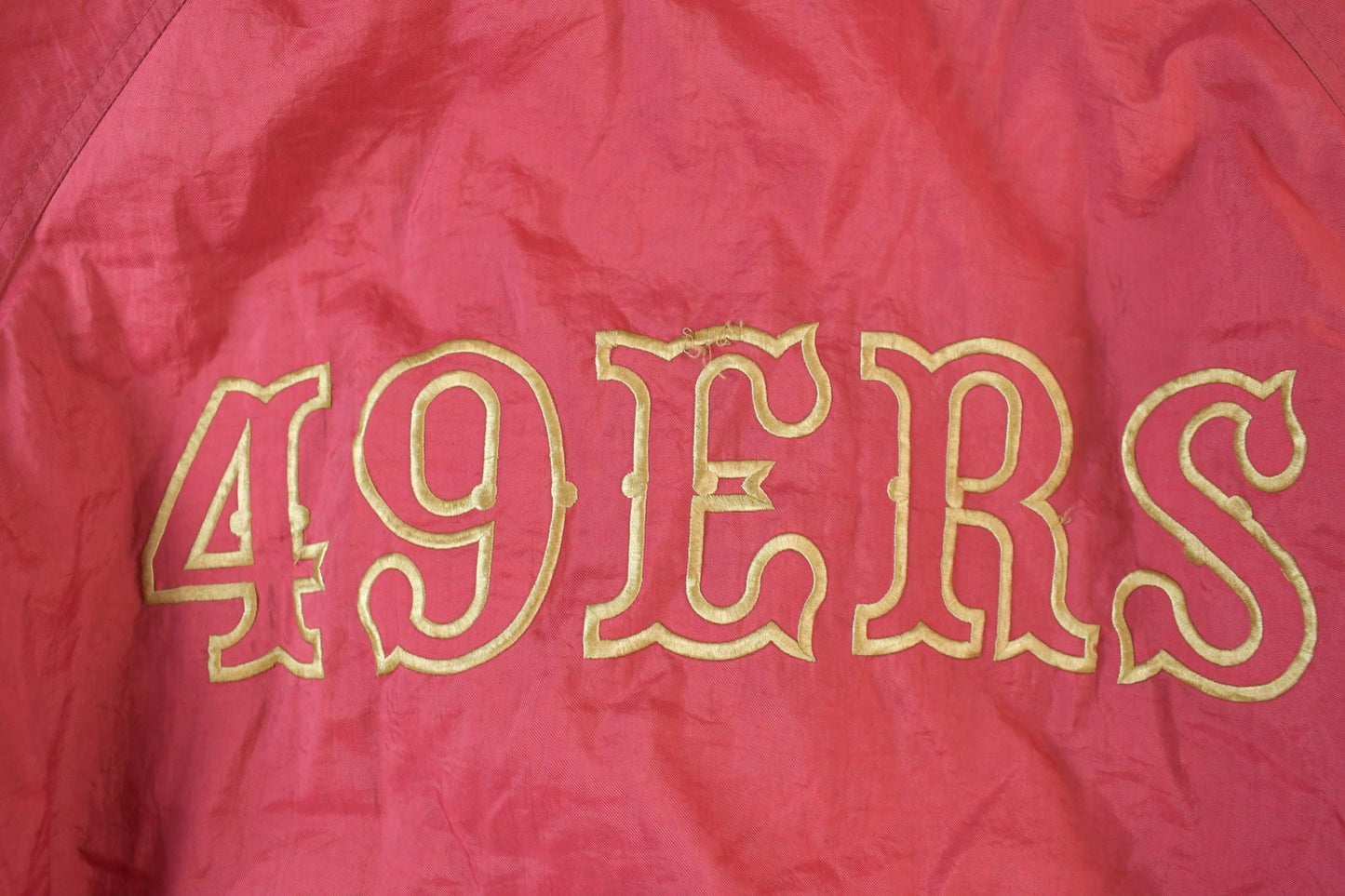Vintage 1990s San Francisco 49ers Hooded NFL Game Day Football Jacket from propervintagecanada