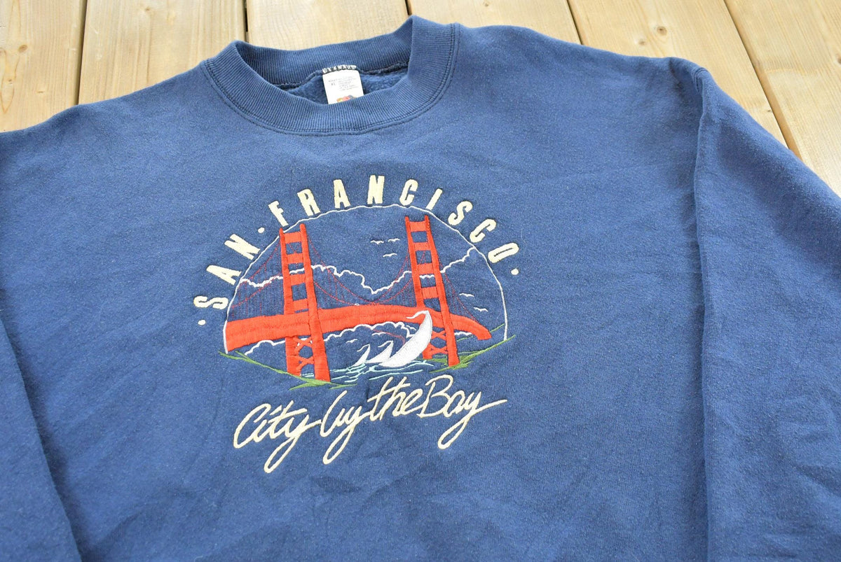 Vintage 1990s San Francisco Golden Gate Bridge Souvenir Crewneck Sweatshirt Mens Size L from propervintagecanada