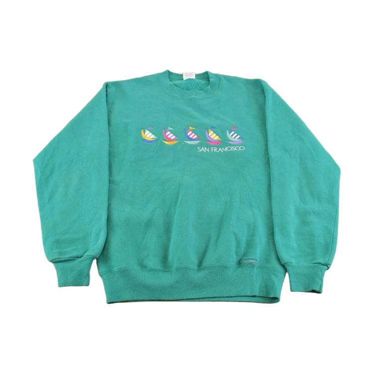 Vintage 1990s San Francisco Sailing Crewneck Sweatshirt Men's Small from propervintagecanada