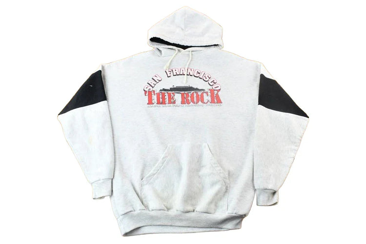 Vintage 1990s San Francisco The Rock Alcatraz Penitentiary Hoodie Men's Large from propervintagecanada