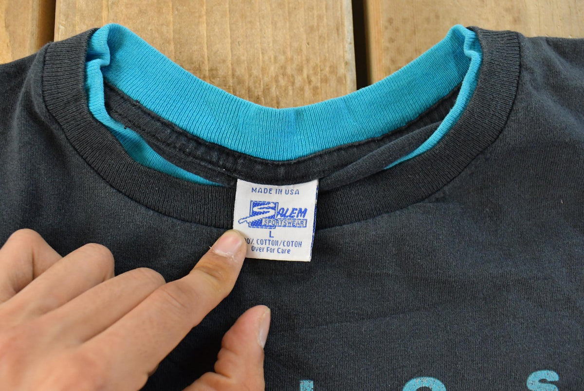 Vintage 1990s San Jose Sharks Hockey Club NHL Graphic T-Shirt Men's L from propervintagecanada