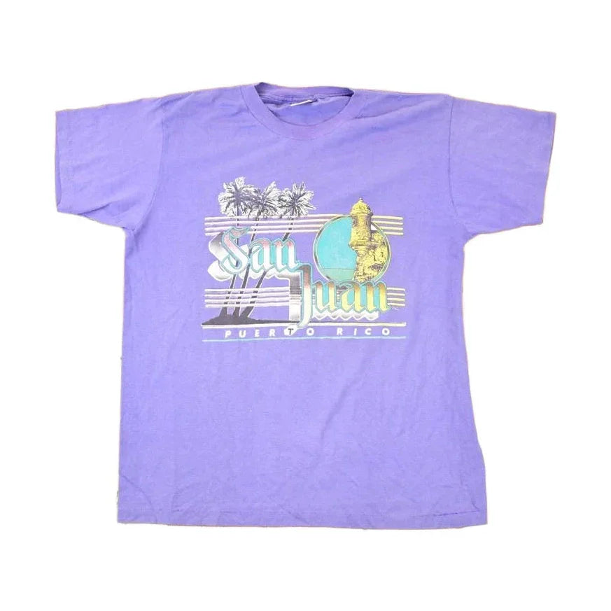 Vintage 1990s San Juan Puerto Rico Souvenir Travel T-Shirt Men's L from propervintagecanada