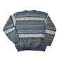 Vintage 1990s San Remo Knit Abstract Pattern Crewneck Sweater Men's Large from propervintagecanada