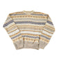Vintage 1990s Sansabelt Sport Abstract Striped Knit Crewneck Sweater Men's L from propervintagecanada