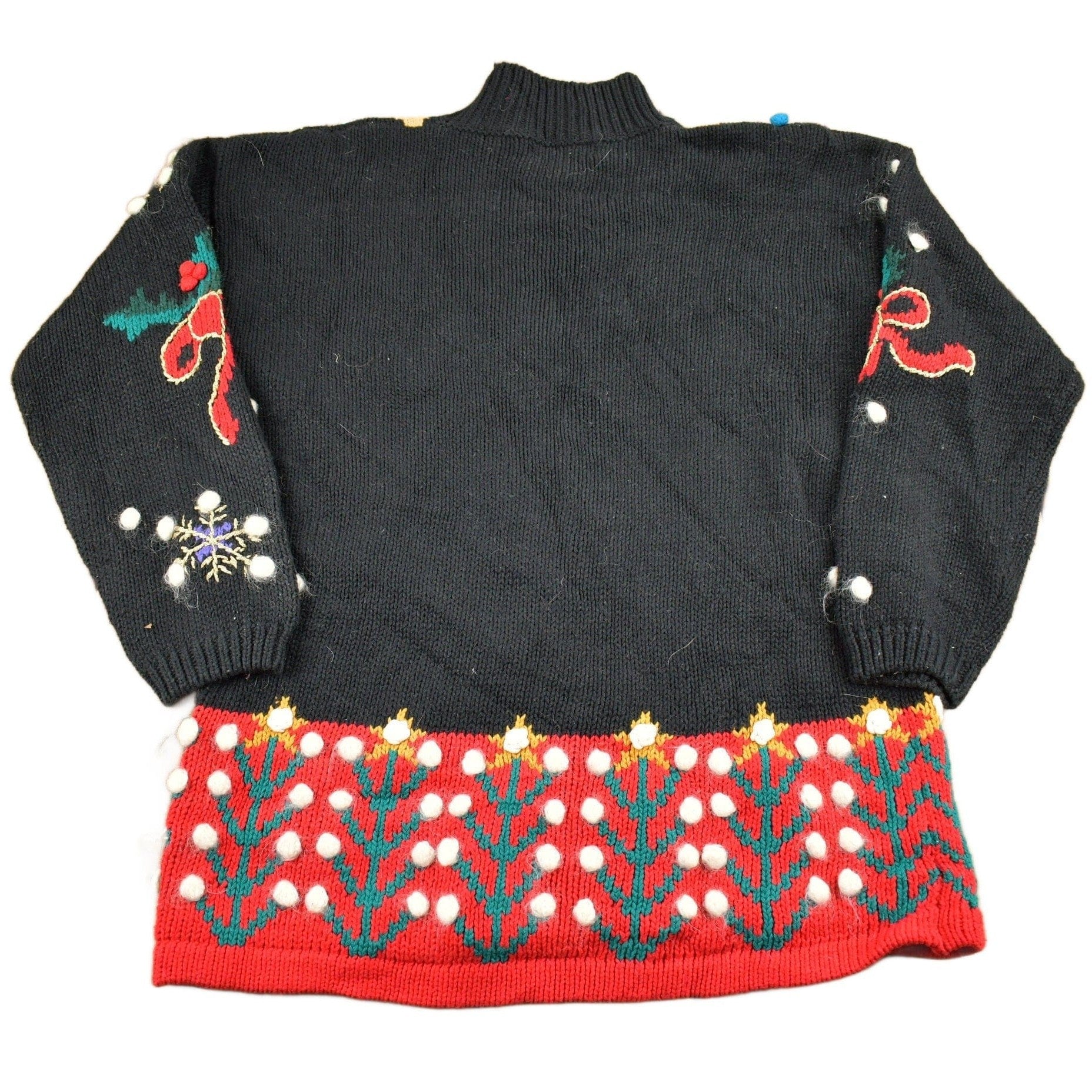 Vintage 1990s Santa Christmas Theme Knitted Sweater Men's Medium from propervintagecanada