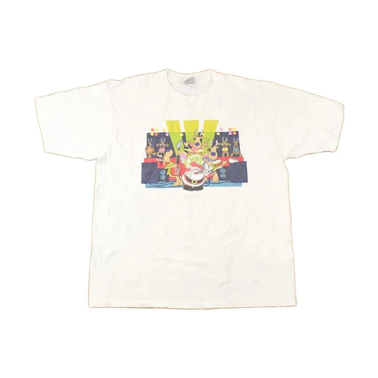 Vintage 1990s Santa Claus World Tour Souvenir Christmas T-Shirt Men's XL from propervintagecanada