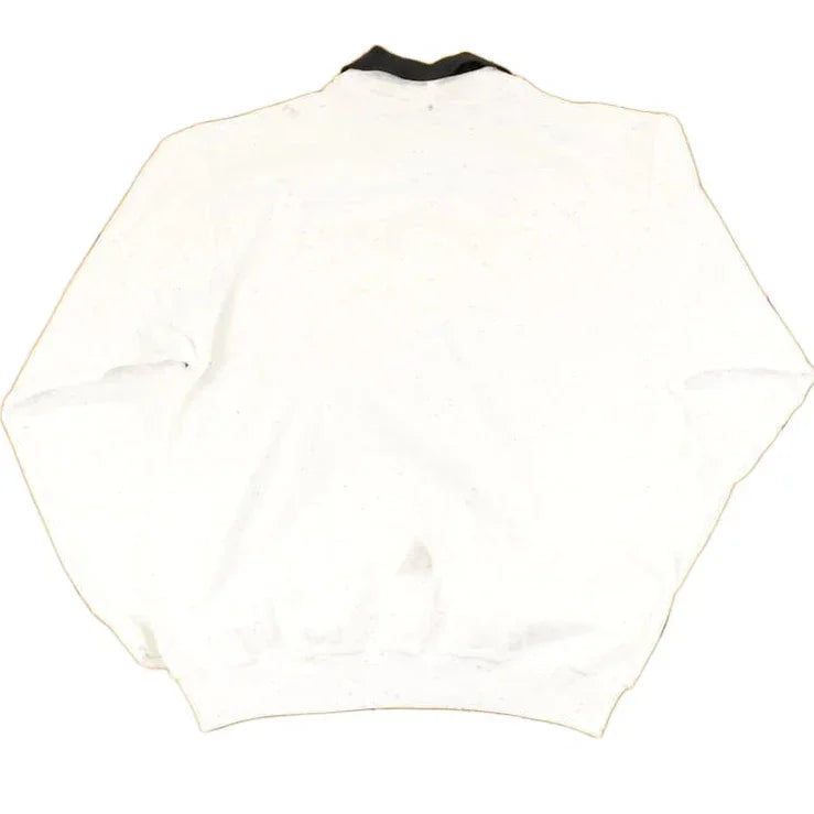 Vintage 1990s Santa's Coming Christmas Graphic Print Collared Sweatshirt Men's M from propervintagecanada