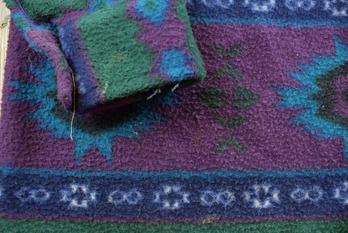 Vintage 1990s Santana Aztec Fleece Button Up Shirt Men's L from propervintagecanada