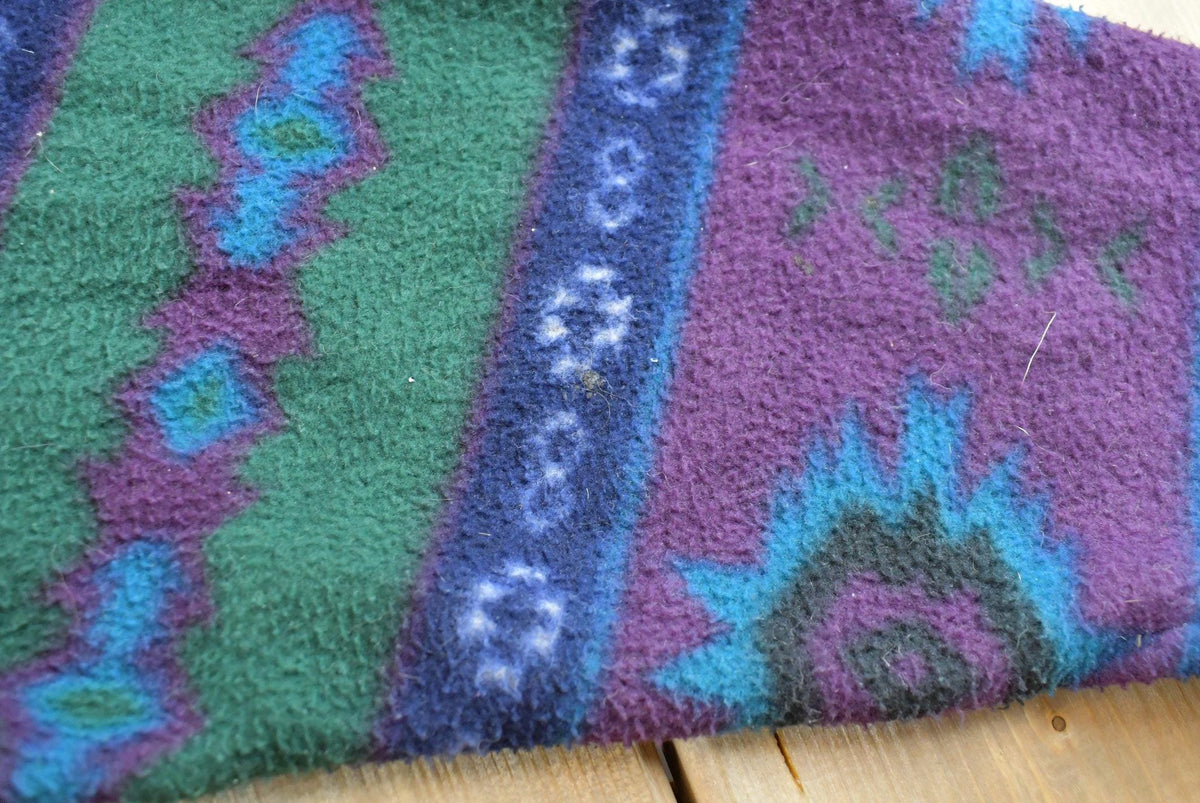 Vintage 1990s Santana Aztec Fleece Button Up Shirt Men's L from propervintagecanada