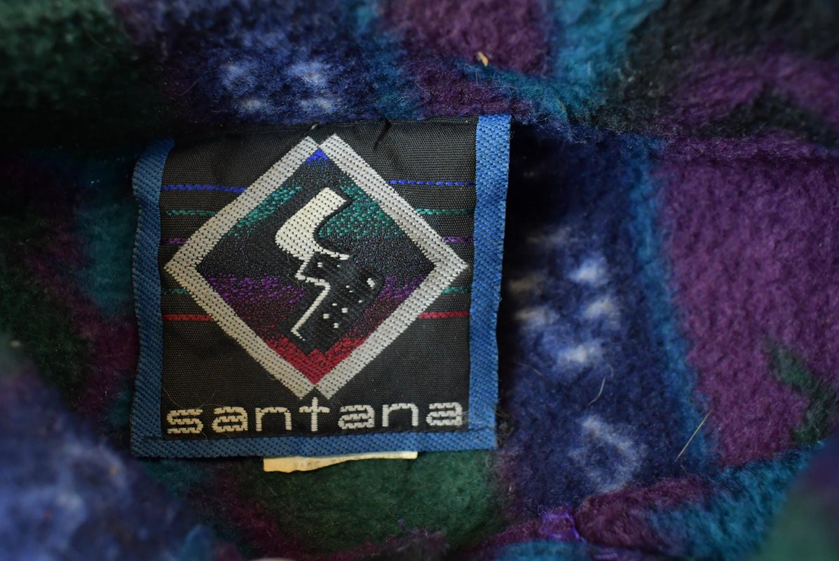 Vintage 1990s Santana Aztec Fleece Button Up Shirt Men's L from propervintagecanada