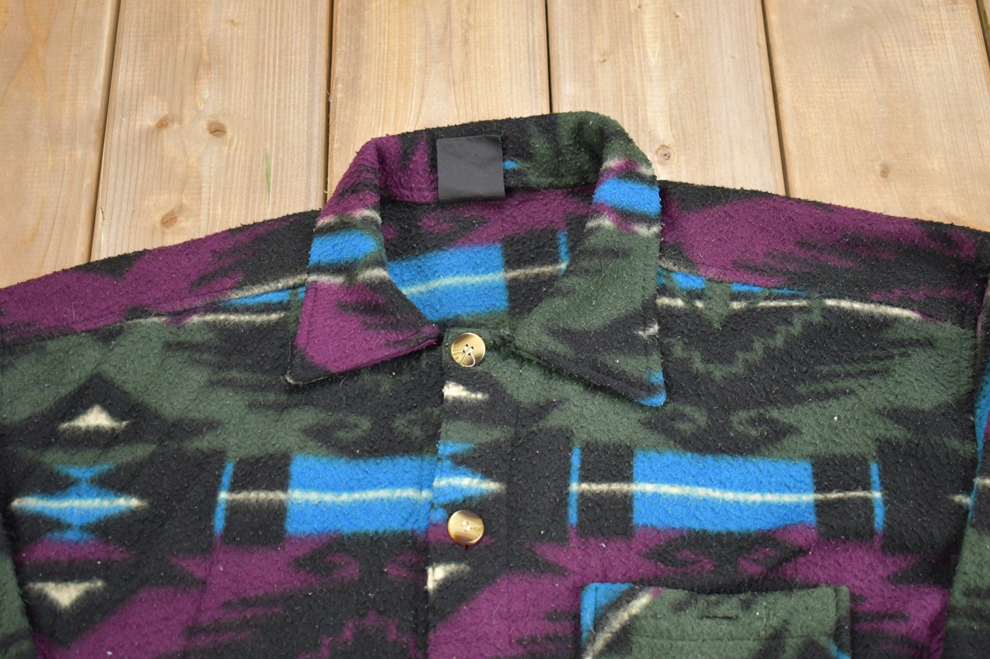 Vintage 1990s Santana Aztec Fleece Sweater Men's XL from propervintagecanada