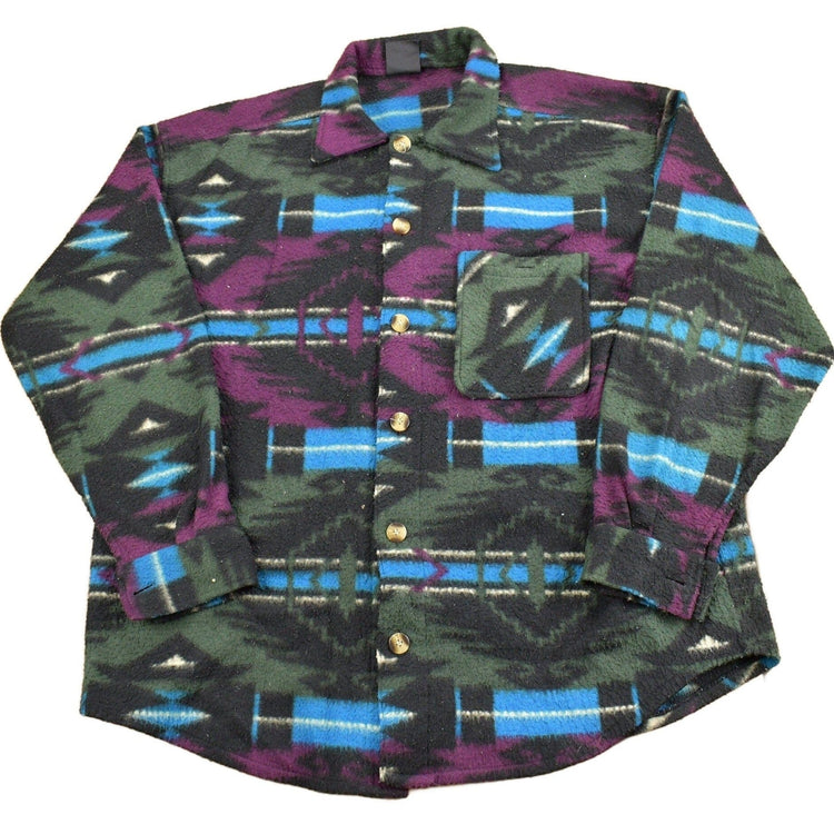 Vintage 1990s Santana Aztec Fleece Sweater Men's XL from propervintagecanada